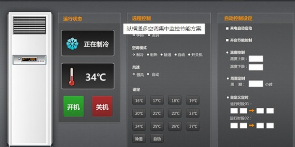 工廠倉庫內(nèi)多臺空調(diào)智慧監(jiān)控系統(tǒng)